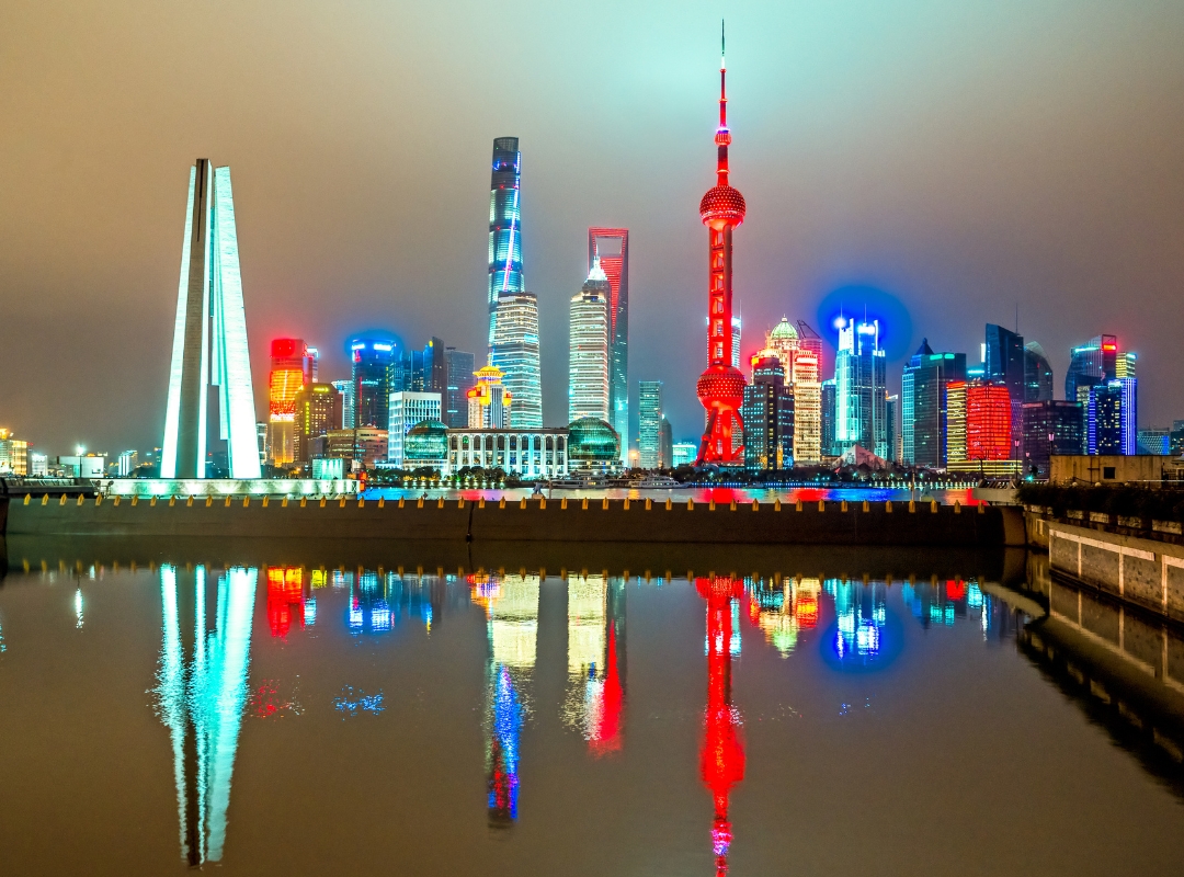 China Skyline luces